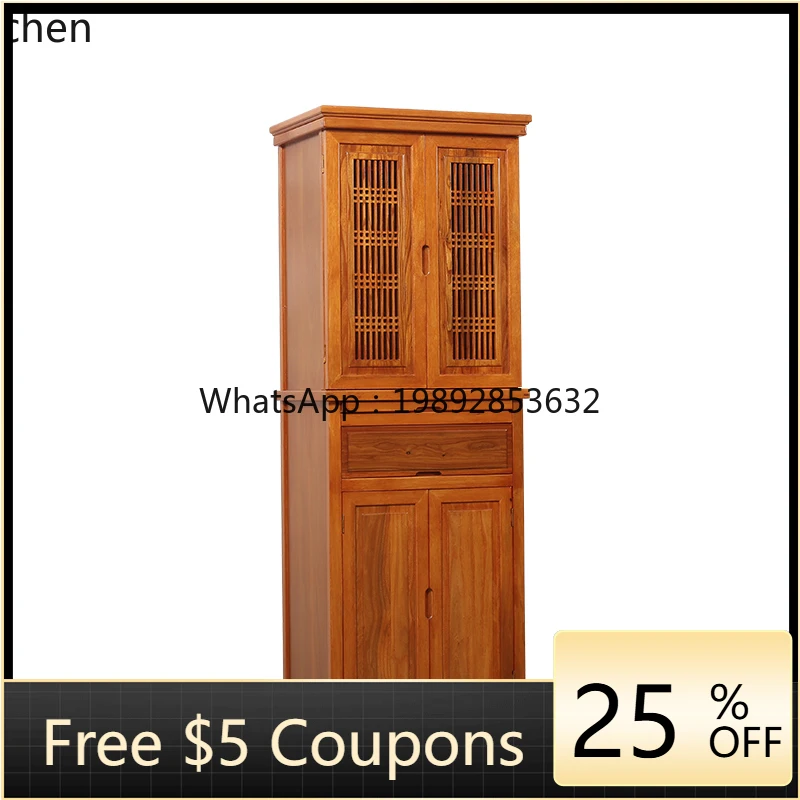 

WW solid wood Buddhist shrine with door for Taiwan Guanyin Bodhisattva Guan Gong God of Wealth Standing Cabinet Shrine