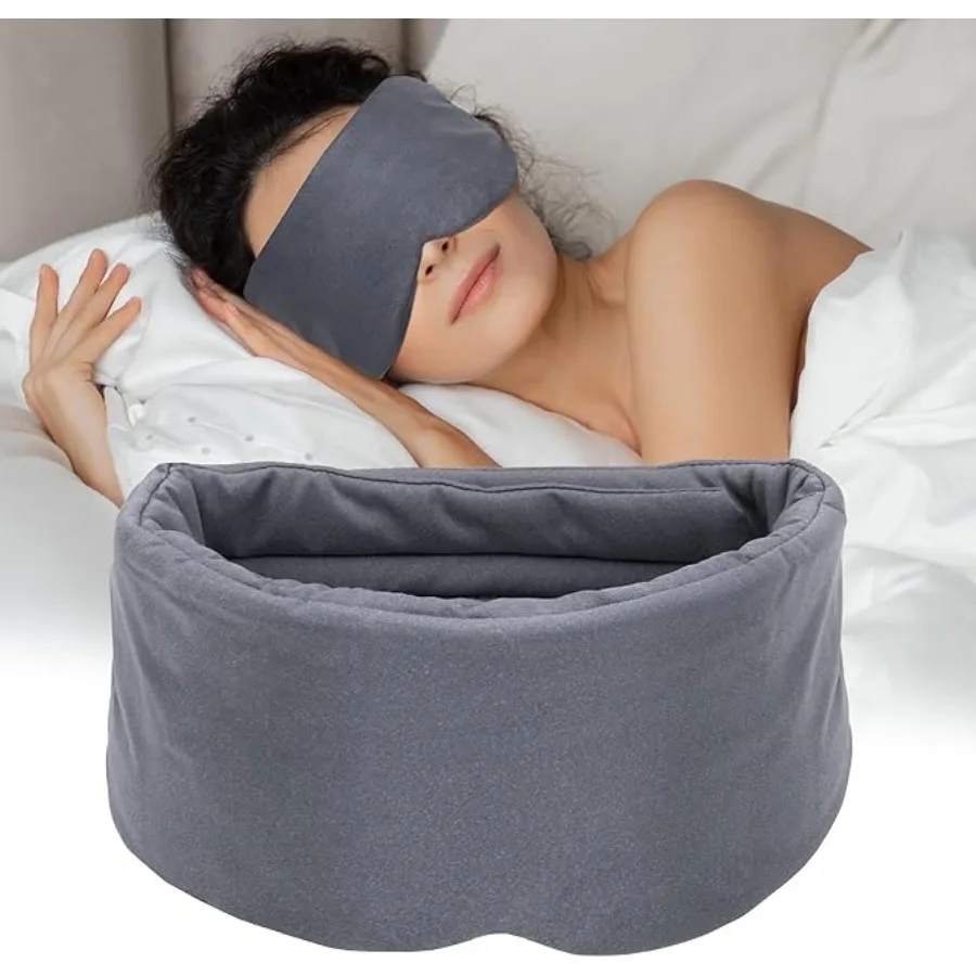 

Sleep Eye Mask - Ultra Soft Comfortable Sleeping Mask for for Home Sleep Travel Shift Work, Nose Pad Designed Light Blocking Eye Blinder, Fully Adjustable Strap and Skin Friendly