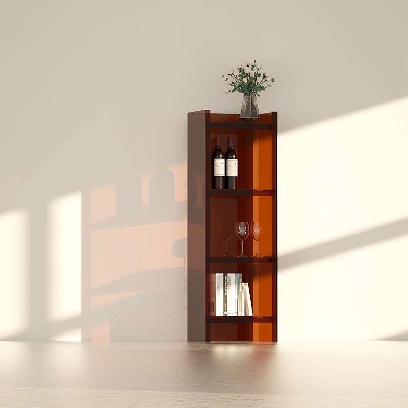 

4*Light luxury acrylic storage display stand Designer transparent bookcase Creative multi-layer floor bookshelf