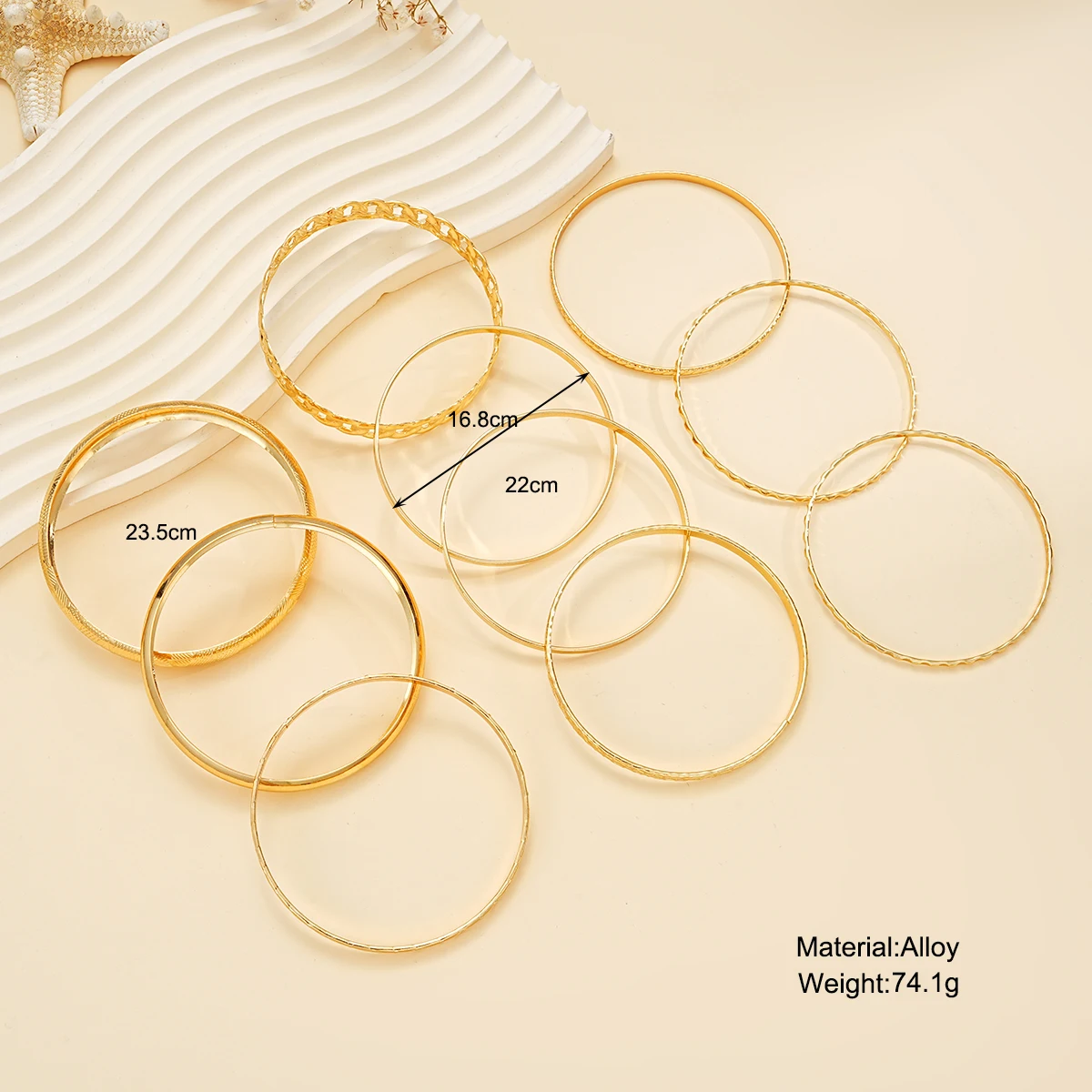 10 Pcs Punk Trendy Multilayer Bracelets Set for Women Elegant Delicate Twist Sparkling Adjustable Bangles Jewelry Couples Gifts image 6