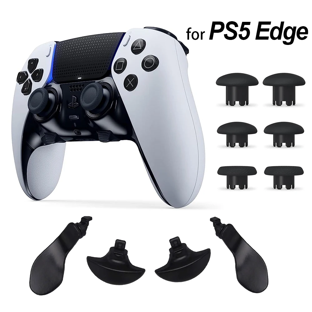 لوحدة التحكم PS5 Edge Dualsense البديلة لعصا التحكم Thumbsticks و4 مجاديف باللون الأسود