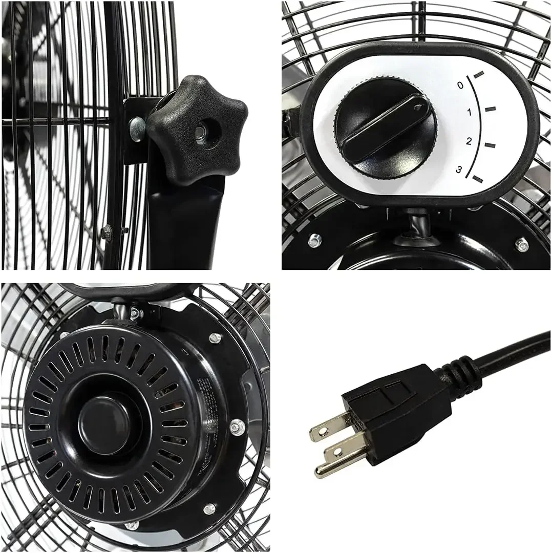 مروحة صناعية بقاعدة مقاس 30 بوصة، شديدة التحمل، مروحة تجارية للمستودعات والمصانع والمساحات الكبيرة، ارتفاع قابل للتعديل