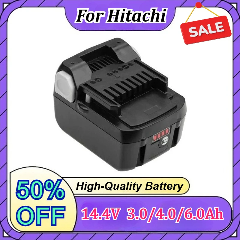 14.4V 4.0-6.0Ah Battery For HITACHI BSL1415 BSL1430 BSL1440 CD14DSL DH14DSL DS14DSL 329901 Cordless Drill Rechargeble Power Tool