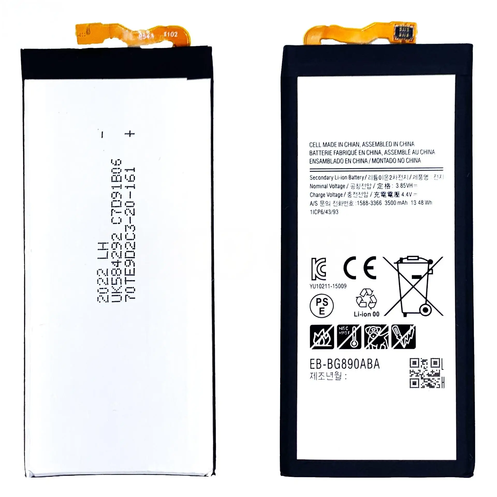 Nuova batteria per telefono cellulare EB-BG890ABA 3500mAh per Samsung Galaxy S6/G807A Batteria sostitutiva 3,85 V