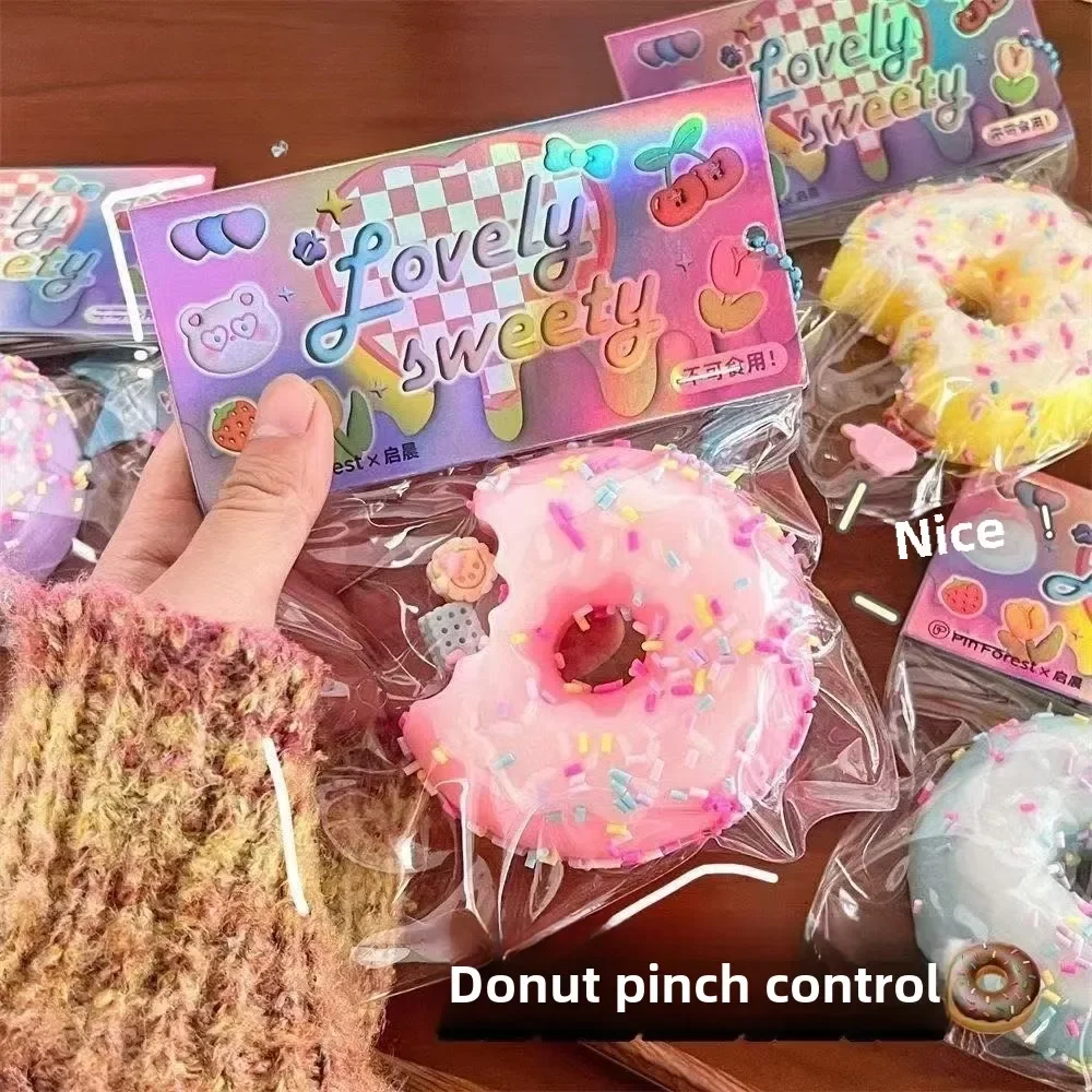 Taba Squishy Cake Donut Jouet anti-stress, jouets sensoriels extra larges pour enfants et adultes, relaxation de l'anxiété, cadeau à presser
