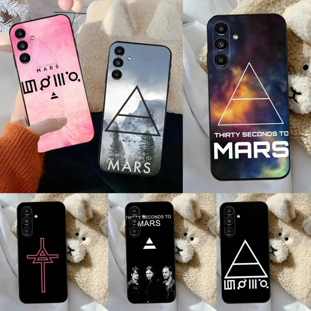 30 S-Second To Mars 30STM Phone Case For Samsung S24,23,22,30,21,10,9,Ultra,Plus,Lite,FE,5G Black Soft Case