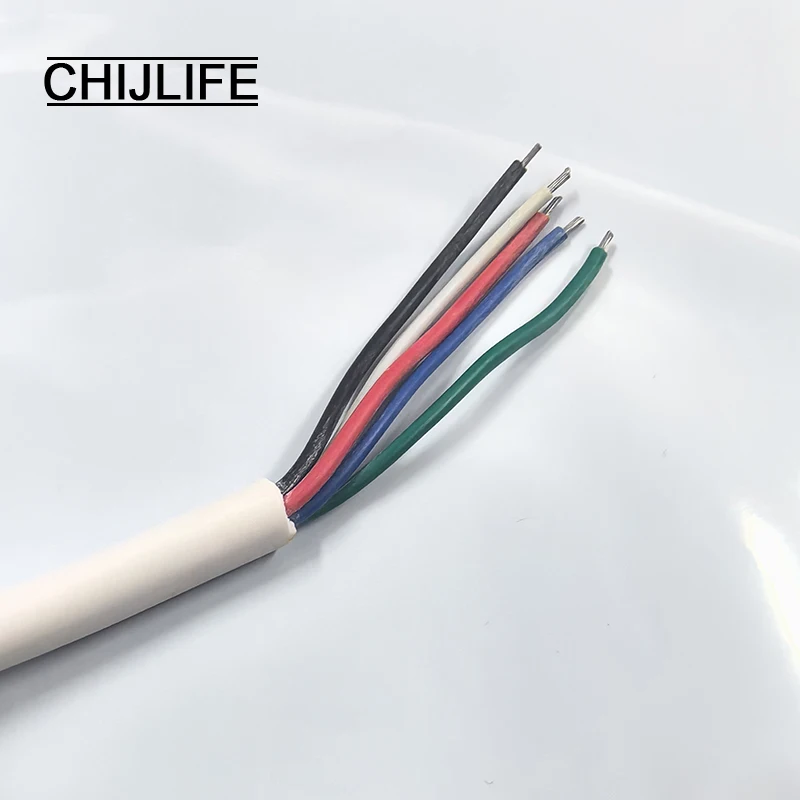 White 2 3 4 5 Pin IP68 Waterproof Male Female Cable Connector Plug Butt Extension Line Outdoor LED Wire 0.5/0.75 Square