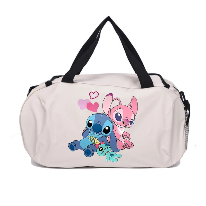 Lilo & Stitch damska torba podróżna Kawaii męska kreskówka z nadrukiem torby bagażowe na zewnątrz Camping plecak o dużej pojemności torba na