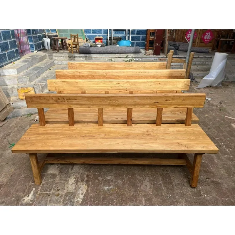 old-elm-row-chair-solid-wood-rectangular-backrest-chair-full-solid-wood-sofa-strip-log-paint-free-pastoral-dining