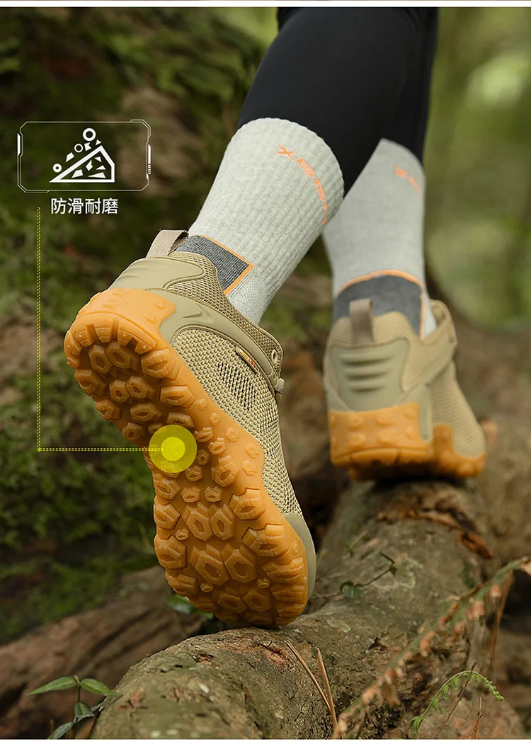 Zapatos de senderismo para hombre y mujer, botas de Trekking transpirables de malla, tendencia negra, caza, escalada táctica, deportes, zapatillas para caminar al aire libre