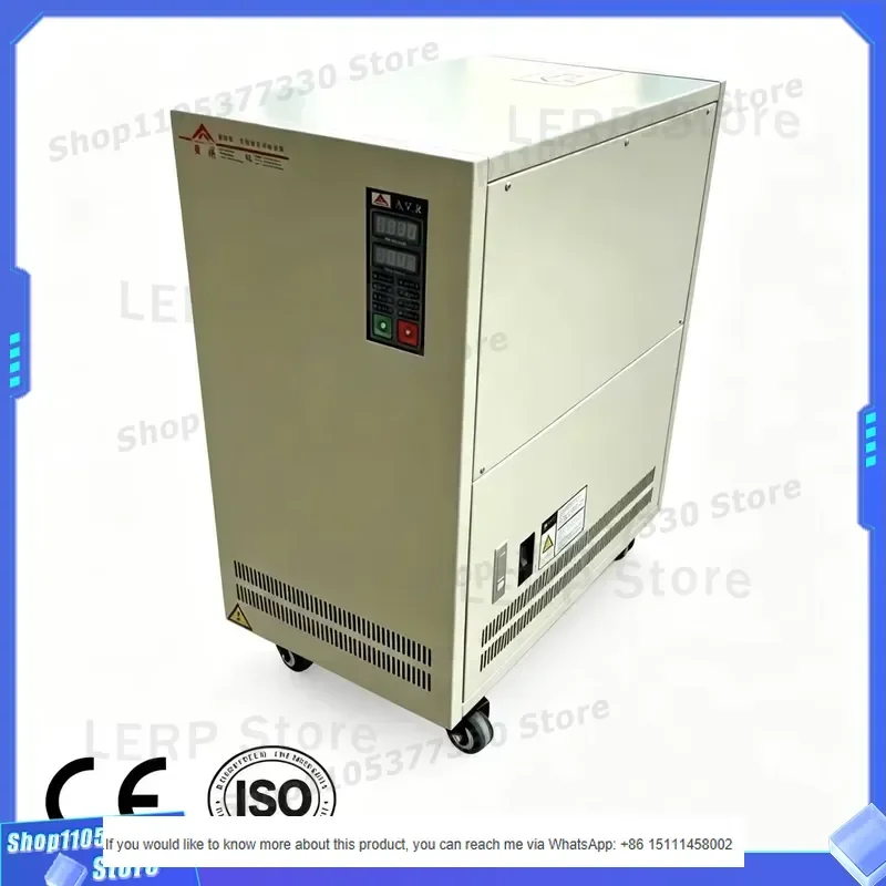 High-efficiency Three Phase AC Induction Electronic Voltage Stabilizer 15 KVA Contactless & Durable for Factory Power Supply