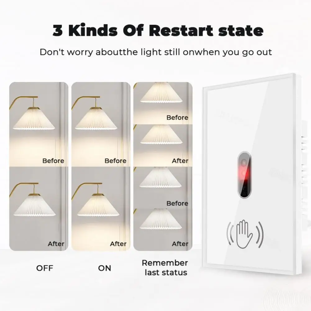 Công Tắc Thông Minh Hữu Ích Kép Không Dây Chế Độ Cảm Ứng Đèn LED Cảm Biến Ánh Sáng Công Tắc Cho Gia Đình
