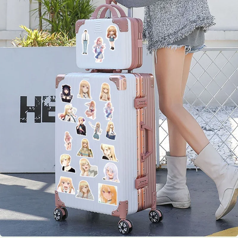 50pcs/set My Dress Up Darling Anime Figure Kitagawa Marin Sticker Cute Cartoon Luggage Laptop IPad Skateboard Waterproof Sticker