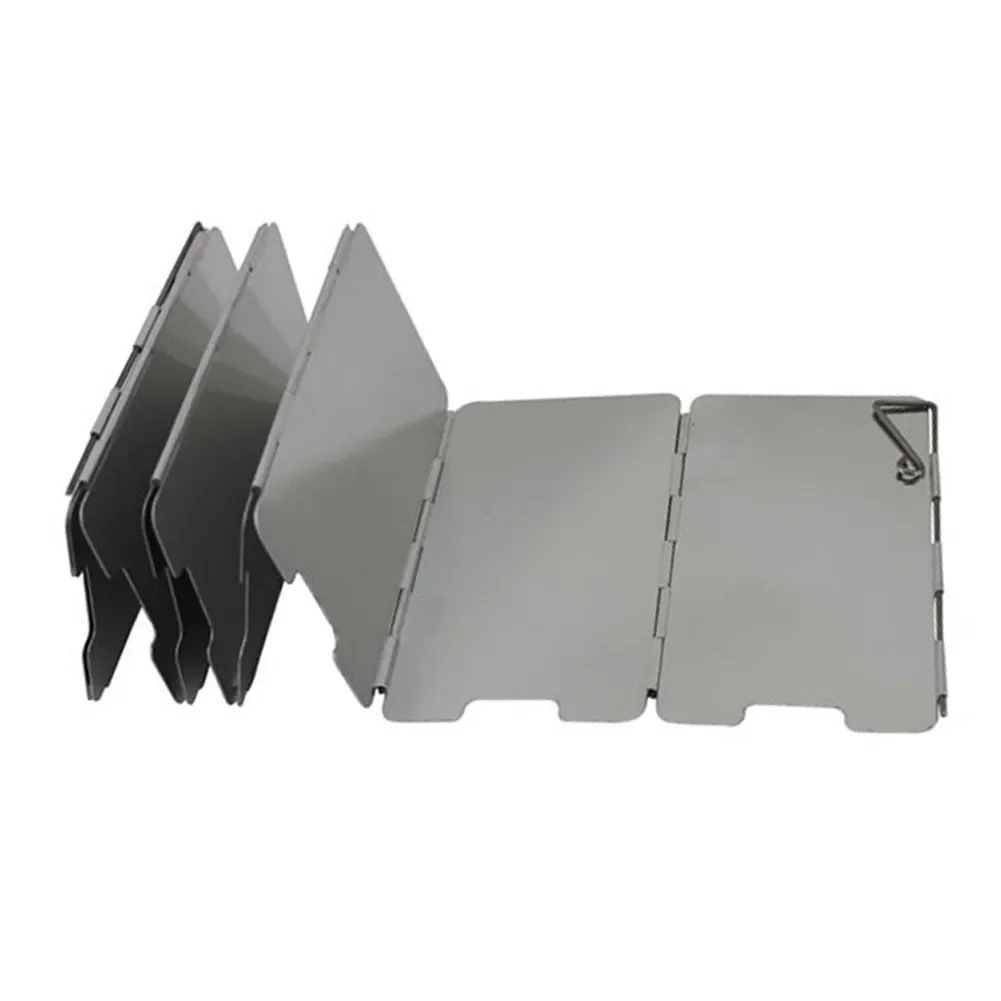 9 stücke wind dichte Windschutz scheibe faltbare Outdoor-Herd Windschutz Aluminium legierung langlebig Mini für Camping Picknick Reise Grill liefert