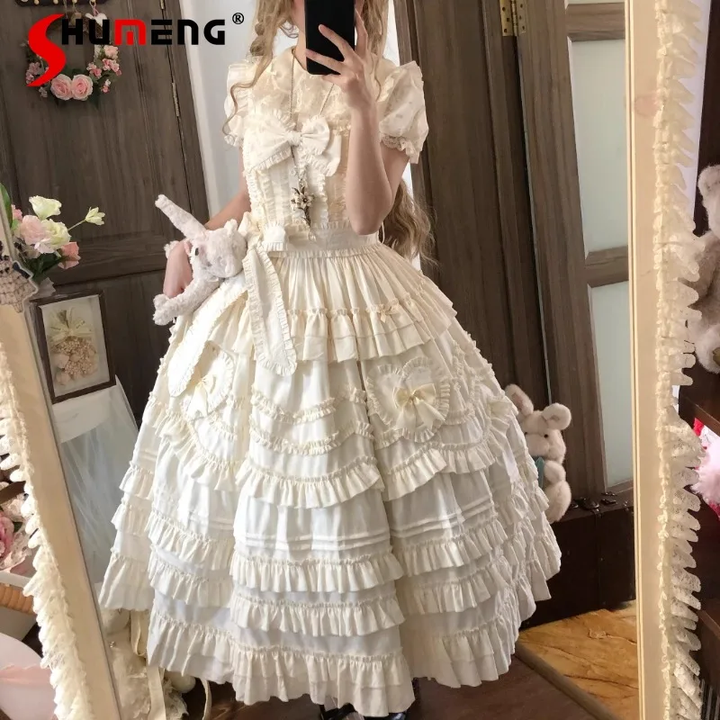

Brand New Original Design Classic Lolita JSK Sleeveless Strap Dress Winter Sweet Lolita Dresses Women's Y2k Cute Kawaii Vestidos