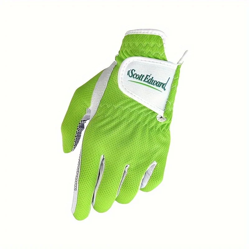 

Scott Edward 2-Pack Men's Golf Glove Universal Fit, No-Slip, Breathable, Soft, Washable, Worn on Left Hand, Green