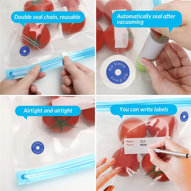 

B28C-Sous Vide Bags, With Air Valve, Double-Layered Food Storage For Cooking, Food Storage, And Microwave Heating.