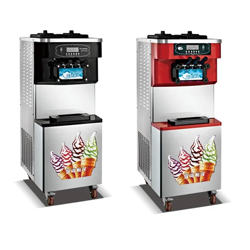 30-40L/H XQ-30X Three-color 9L*2 Soft Ice Cream Machine 220V/100v Make Ice Cream Intelligent Desktop Ice Cream Maker