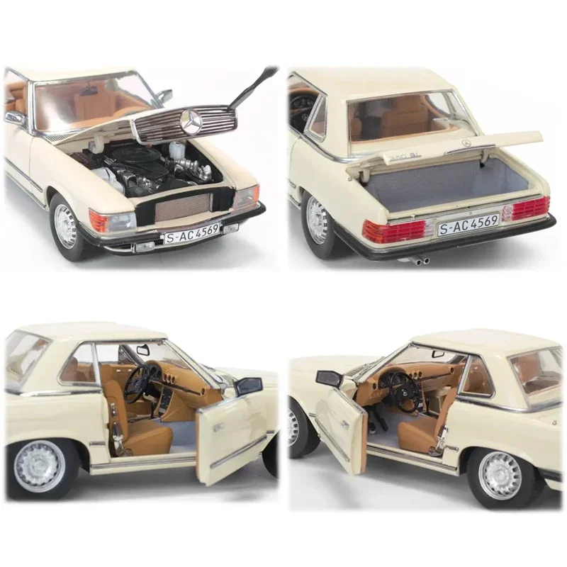 1:18 Mercedes-Benz 350 SL alta simulazione pressofuso auto in lega di metallo modello auto giocattoli per bambini collezione regali