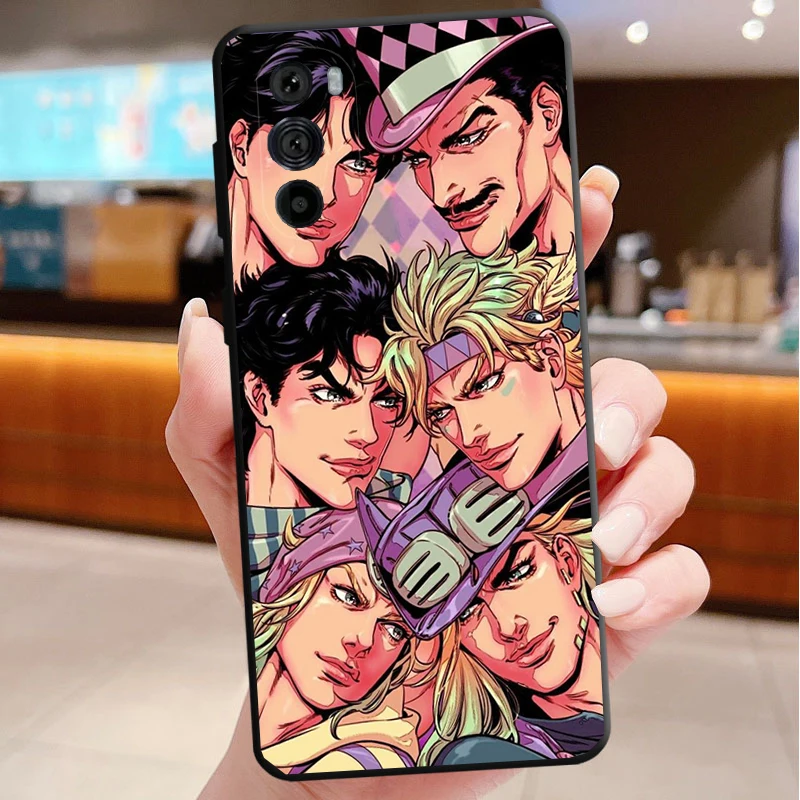 حافظة مغامرة جوتارو أنيمي جوجو الغريبة لهاتف موتورولا إيدج 50 40 برو 60 50 40 30 Ultra Neo Fusion Moto G Play G Stylus G Power