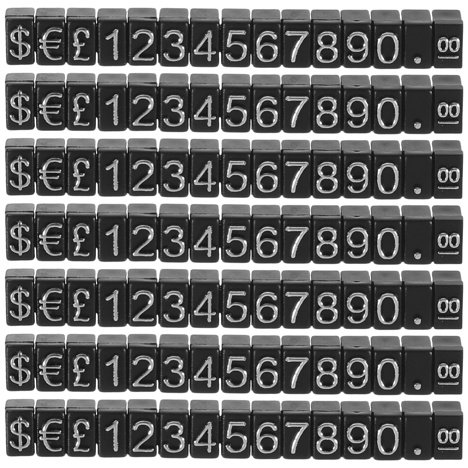 

10 Sets Price Tag Cubes Adjustable For Retail Counters Jewelry Display Stands Smooth Surface Rounded Edges Easy