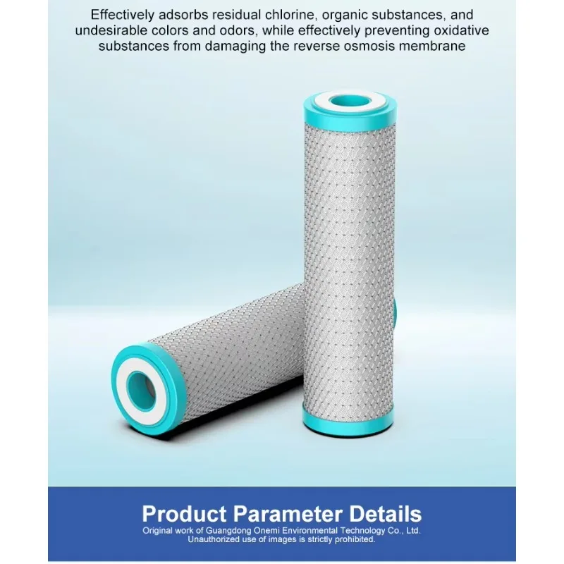 Home Use 10 Inch Replacement Water Filter Cartridge CTO Carbon Block 5 Micron Pre Filter For Reverse Osmosis Water Purifier