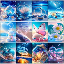 5D DIY Seaside Landscape Diamond Painting Shell Beach Full Diamond Mosaic Art Embroidery Cross Stitch Set Home Decoration  Gift