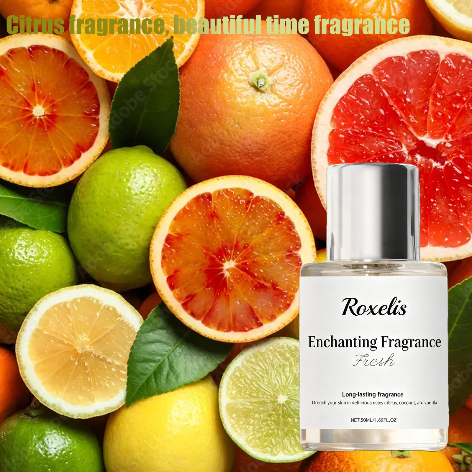 

Roxelis Citrus Floral Happy Time Fragrance Natural Fresh Romantic Mild Elegant Portable Scent For Daily Outings