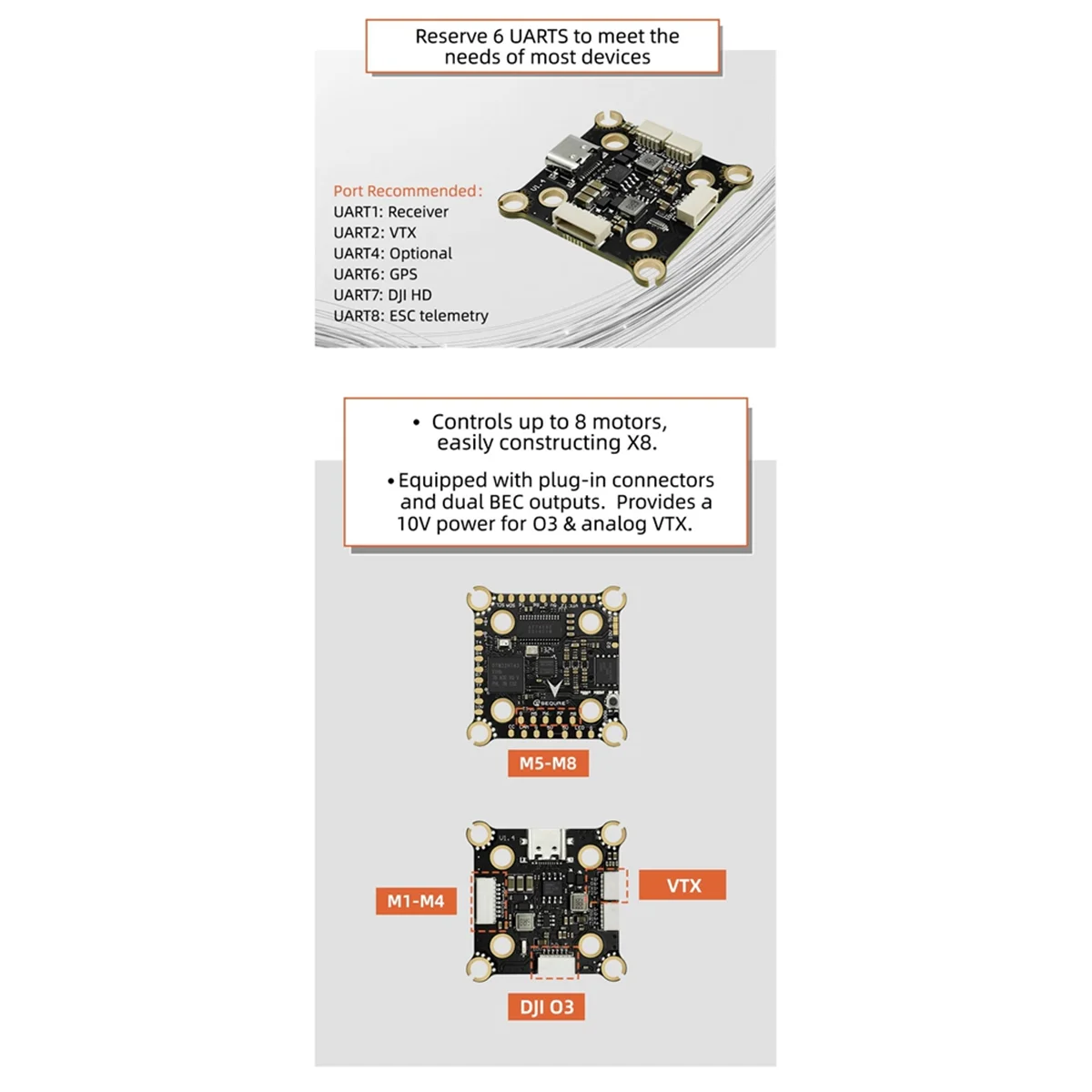 

Контроллер полета H743 и E70 G2 BLHeli 32 Stack 4-8S MPU6000 70A 128K 4 в 1 ESC (BLHeli 32)