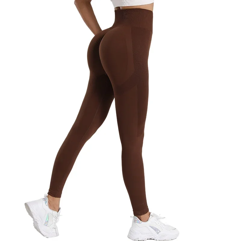

Seamless Sports High Waisted Fitness Pants, Yoga Women's Beautiful Buttocks Pants, Hip Lifting Peach Buttocks Fitness Pants