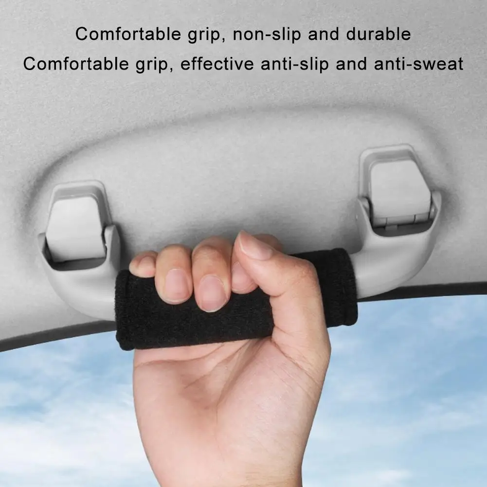 Car Roof Armrest Soft Suede Cover Auto Interior Pull Handle Glove Protection Tool Ceiling Handle Protective Car Accessories