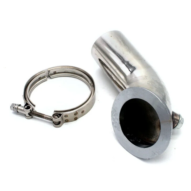 3'' Stainless Downpipe Elbow w/ V-band Adapter Flange Clamp For Turbo HY35 HE351