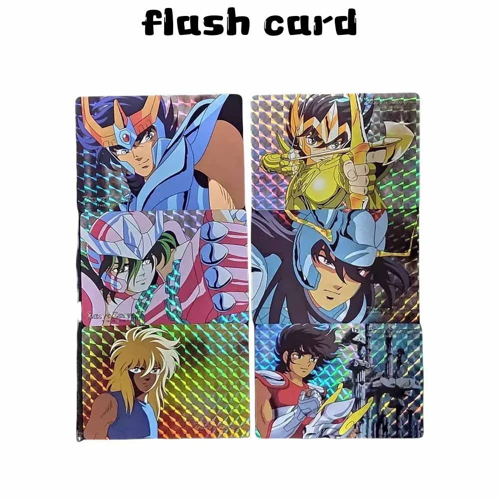 

DIY Saint Seiya Original Redraw Series Set 6pcs Flash Card Anime Peripheral Game Collection Card Holiday Gift for Children