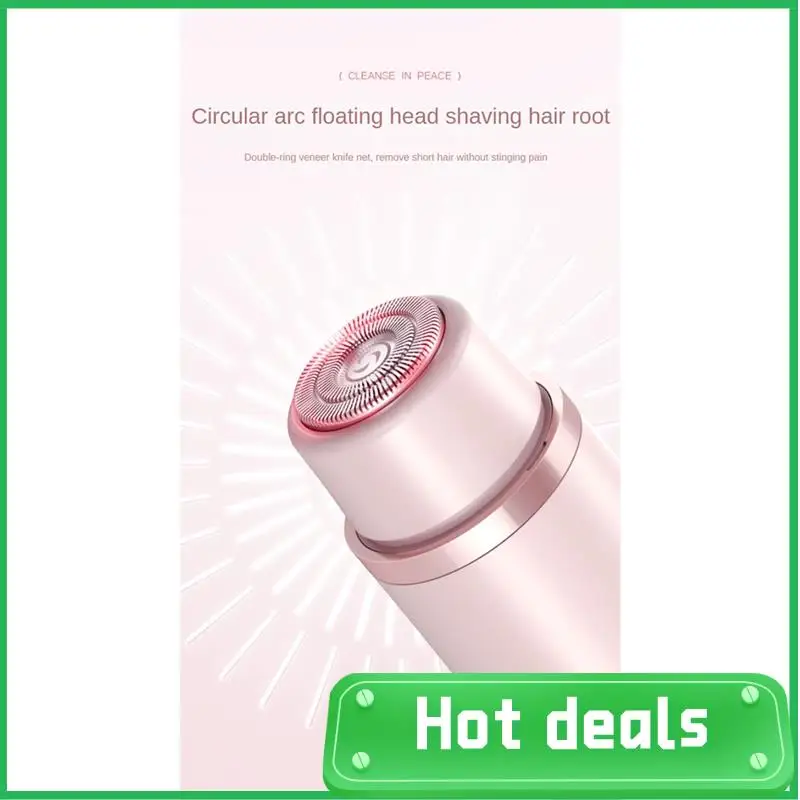 

B69A Bikini Trimmer For Women Electric Shaver 2-In-1 Body And Facial Hair Removal Double Head For Pubic Face Underarm Legs
