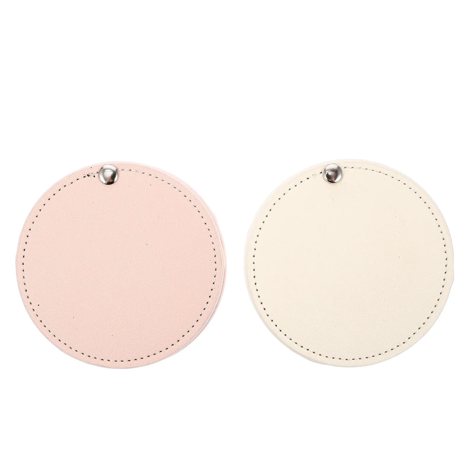 2Pcs Portable Pocket Mirror Small Compact Mirror with PU Cover for Clear and Distortionfree Reflection Portable Mirrors