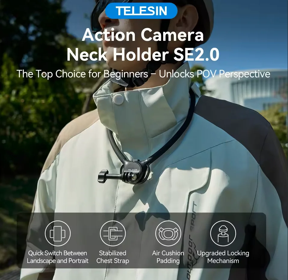 camera-de-acao-telesin-2-em-1-com-suporte-para-pescoco-se-20-para-gopro-insta360-dji-osmo-e-acessorios-universais-para-cameras-e-celulares
