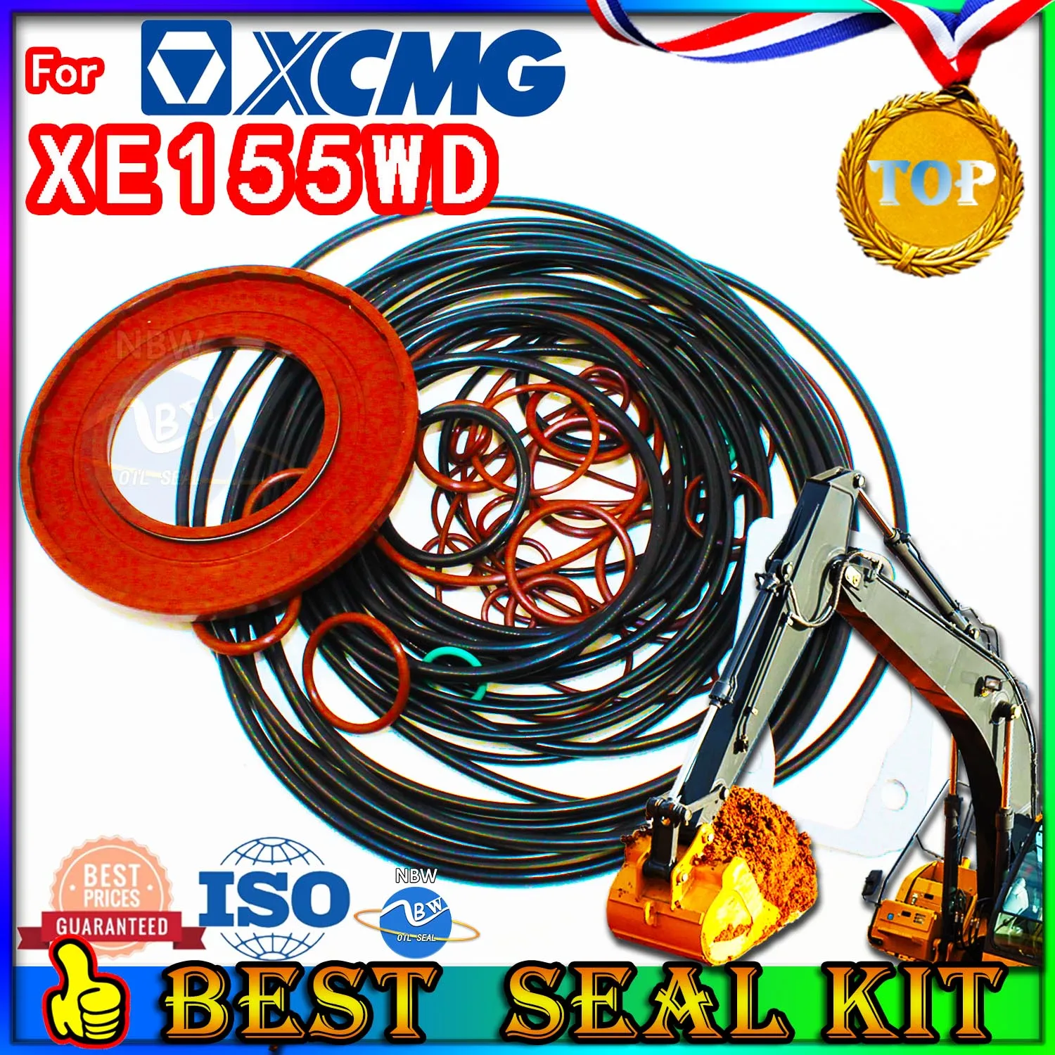 

For XCMG XE155WD Oil Seal Repair Kit Boom Arm Bucket Excavator Hydraulic Cylinder NBR Nok Washer Skf Service Orginal Quality