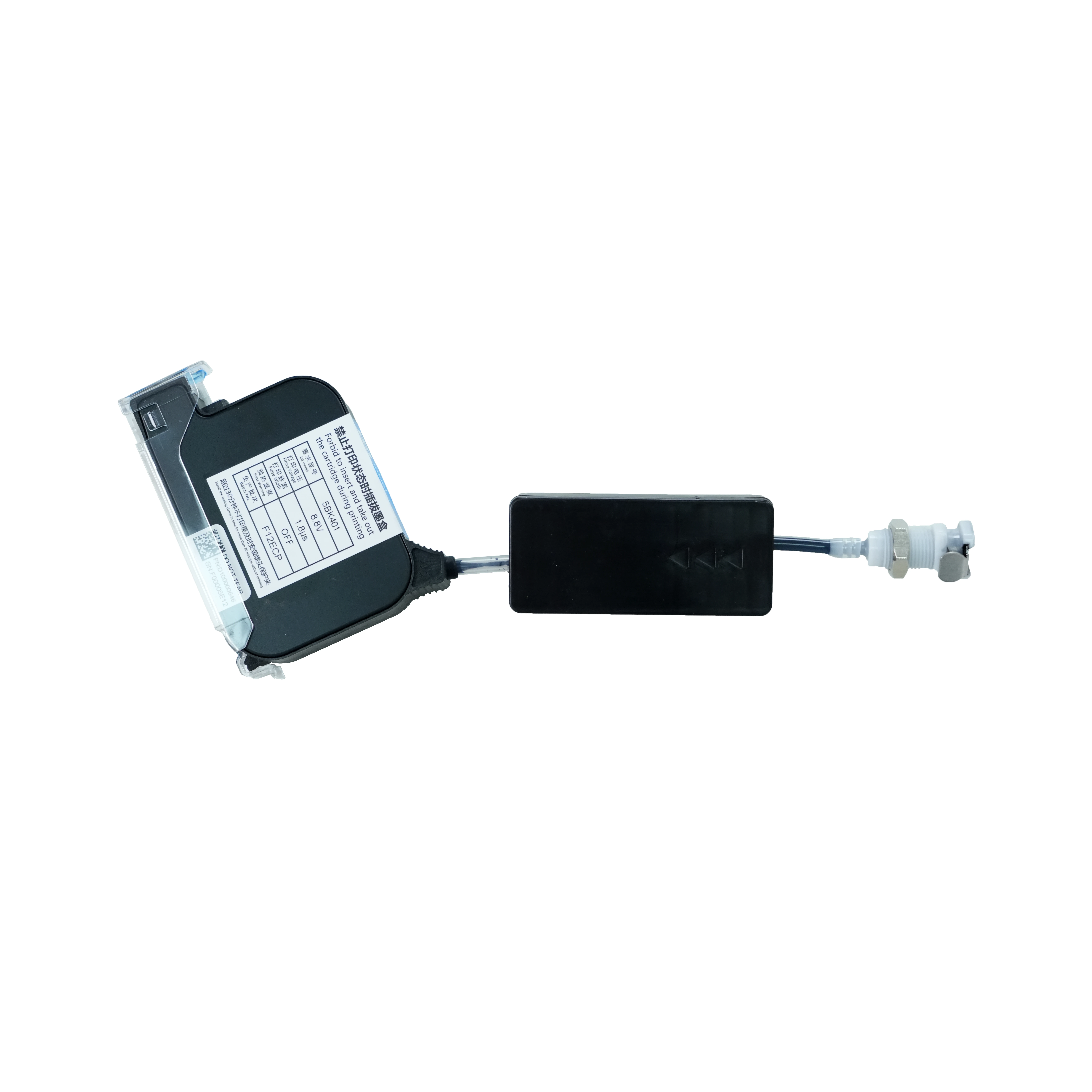 DOCOD CISS Black Color 500ml Economical Continuous Ink Supply System Cartridge Fast-Drying / Aqueous for Industrial TIJ Printer