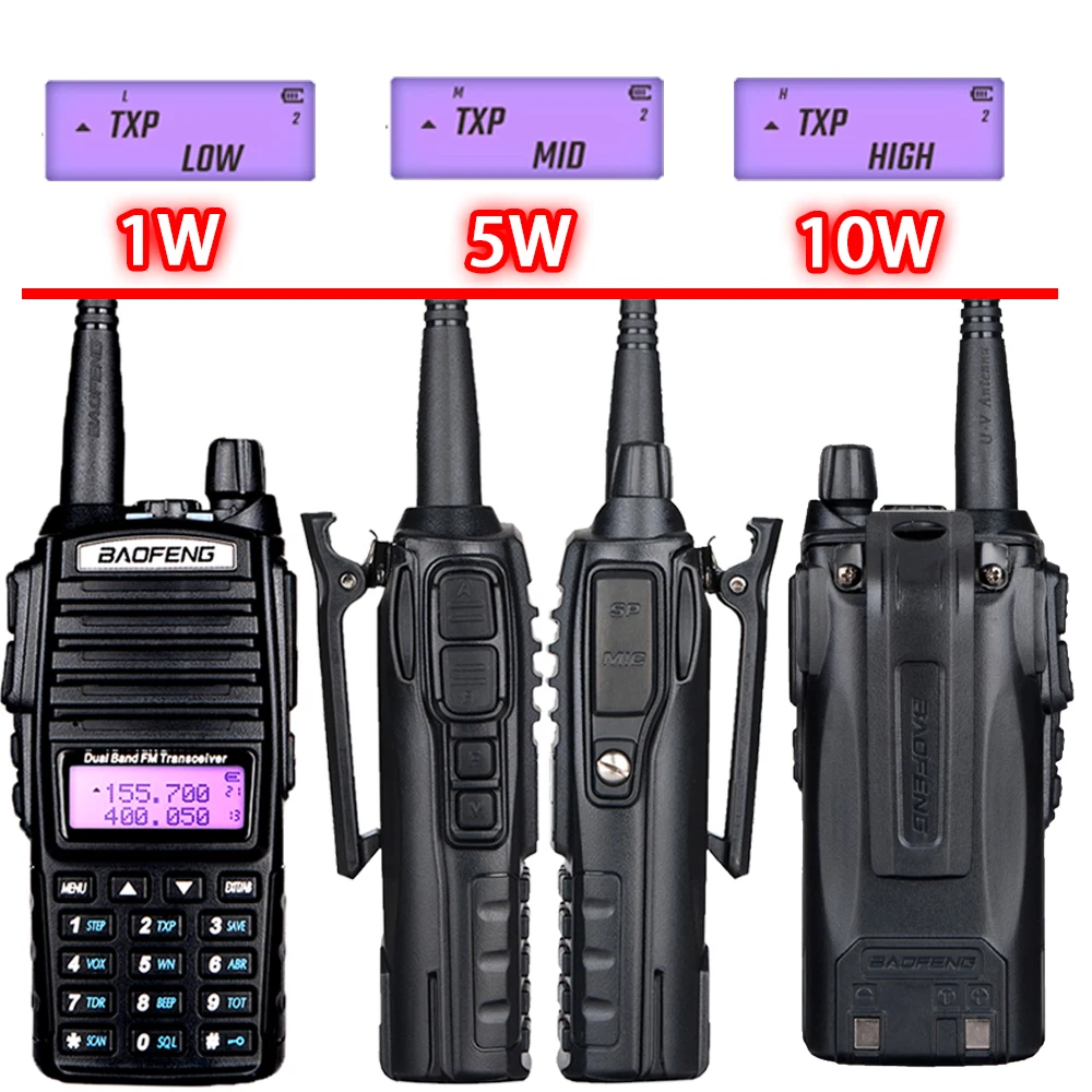 2Pack UV-82 V2 BAOFENG Radio  UV82 Walkie Talkie Dual Band High Power 10W Two Way Long Distance Radio Upgrade Of UV-10R UV-5R