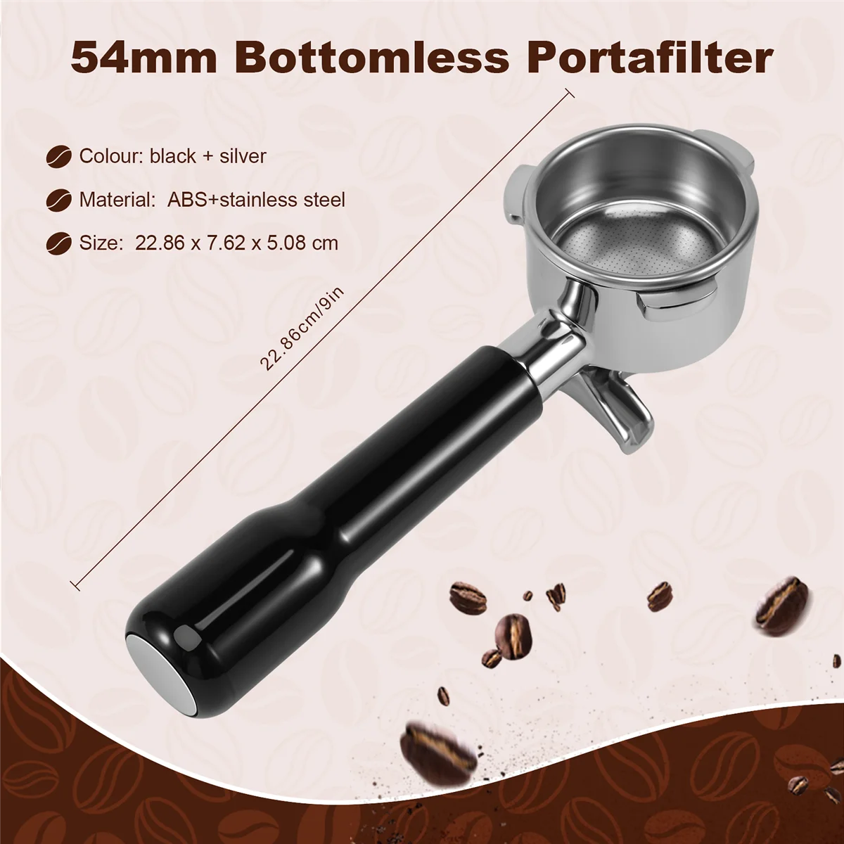 M17K 54 مم Portafilter لـ Breville BES870XL، BES870BSXL، BES878BSS، BES880BSS، BES840XL حامل مرشح Portafilter غير القابل للصدأ