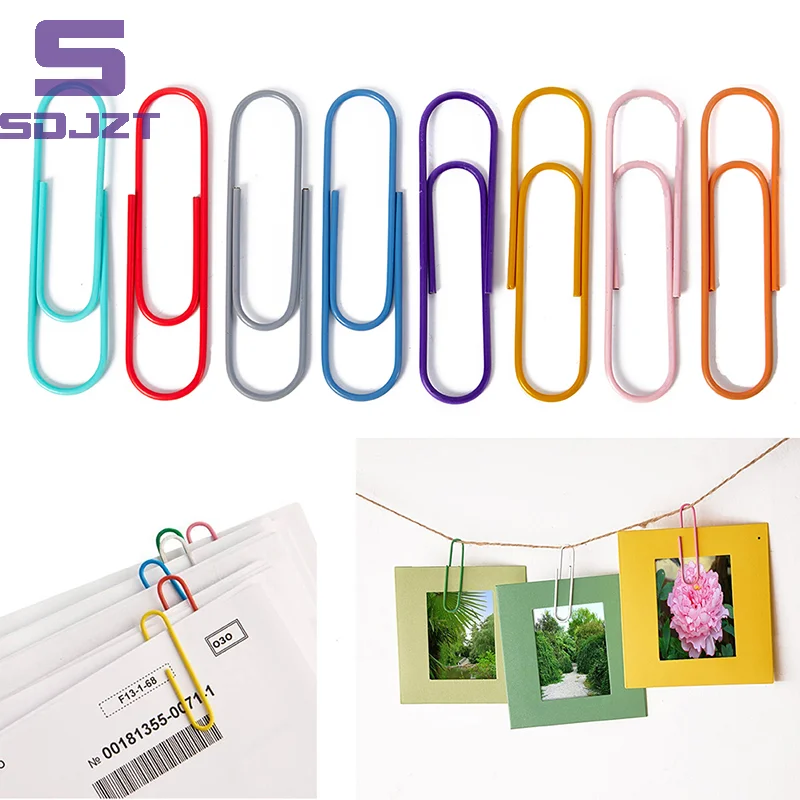 

10Pcs /Lot 100mm Big Size Paper Clips Office Supplies Clip Bookmark Metal Office Accessories