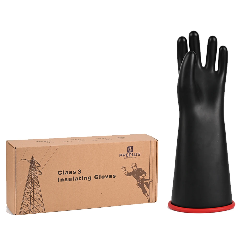 2025ASTM D120 PPE Insulated High Voltage Safety Work Electrical Gloves Protective Natural Rubber with Latex Coating