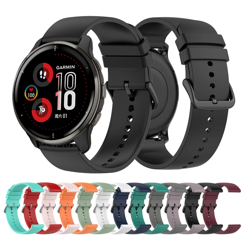 Силиконовый спортивный браслет для Garmin шнур 2 Plus, ремешок для Garmin Vivoactive 4 3/Forerunner 245 158/Vivomove, спортивный ремешок для наручных часов