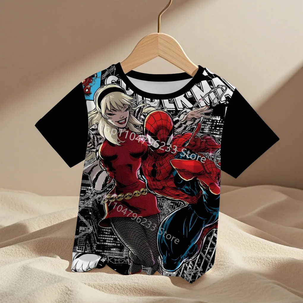 

Disney Spiderman 3D Print Super Cool Fashion T-Shirt Boy Short Sleeve 3-14 Year Summer T Shirt Kids Casual Chilrden Tops