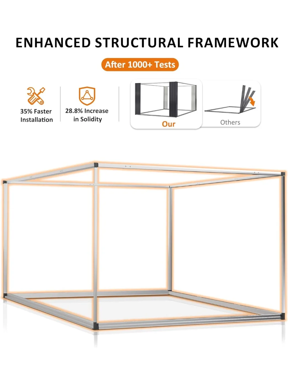 8 x 12 FT Outdoor Storage Shed, Metal Garden Shed with with Updated Frame Structure, Tool Sheds for Backyard Garden Patio