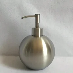 500ML Stainless Steel Spherical Liquid Soap Bottle Push Type Hand Sanitizer Dispenser Bottle Squeeze Bottle  Shampoo Bottle