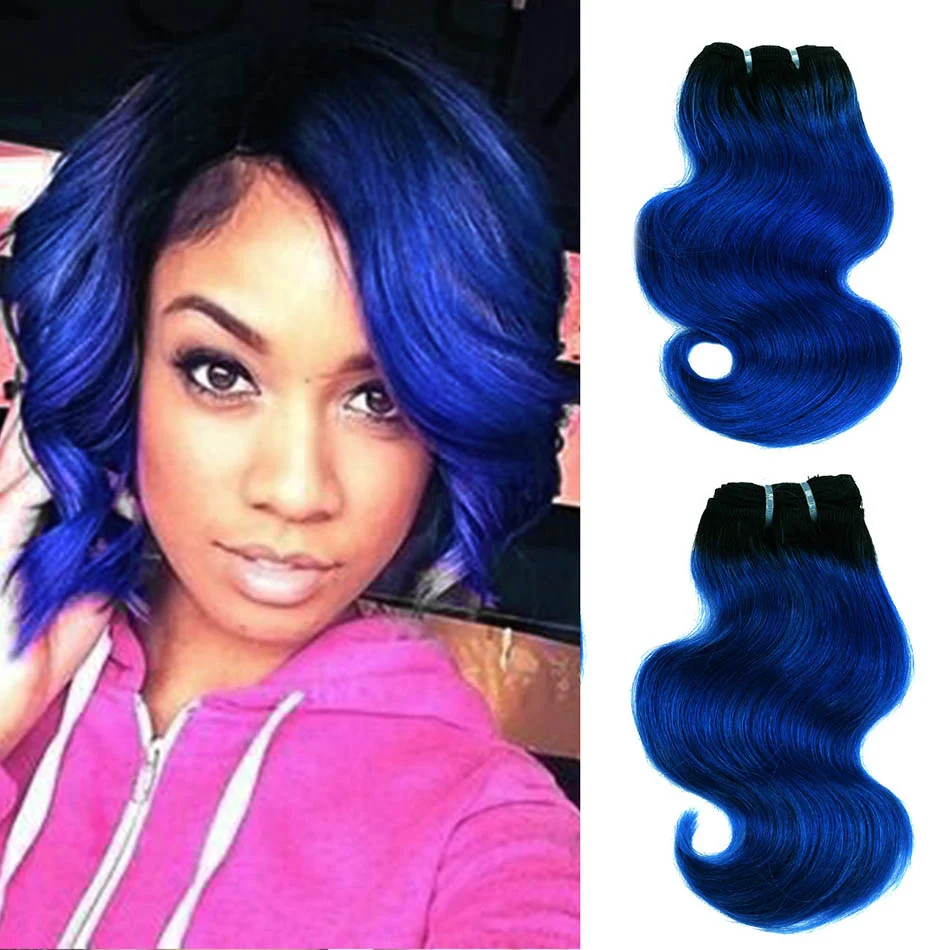 Highlight Ombre Body Wave Human Hair Bundles 100% Natural Remy Human Hair Extensions 8 Inches 50g/pcs short bob wigs style