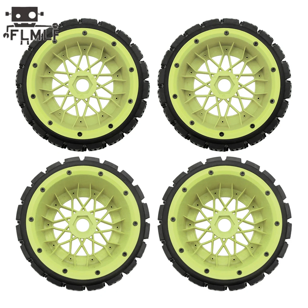 Super Strong Grip on All Terrain Front or Rear Tyre with Nylon Wheel Hub or Tire Skin Kit for 1/5 HPI ROFUN ROVAN KM BAJA 5B SS