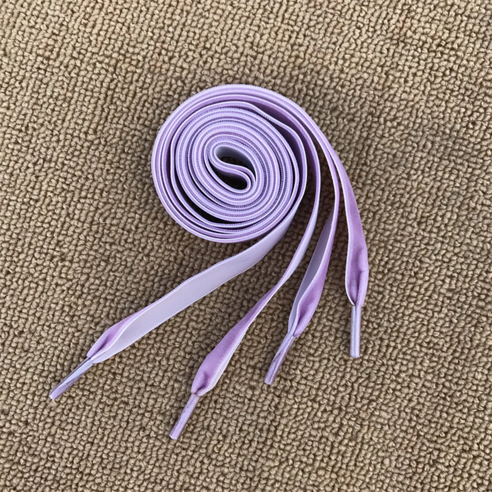

2pcs 1.6Cm Shoelaces Wide Flat Shoe Lace For Boots Sneakers Loafers 140Cm Purple Pink Shoe Strings Replacement Accessory