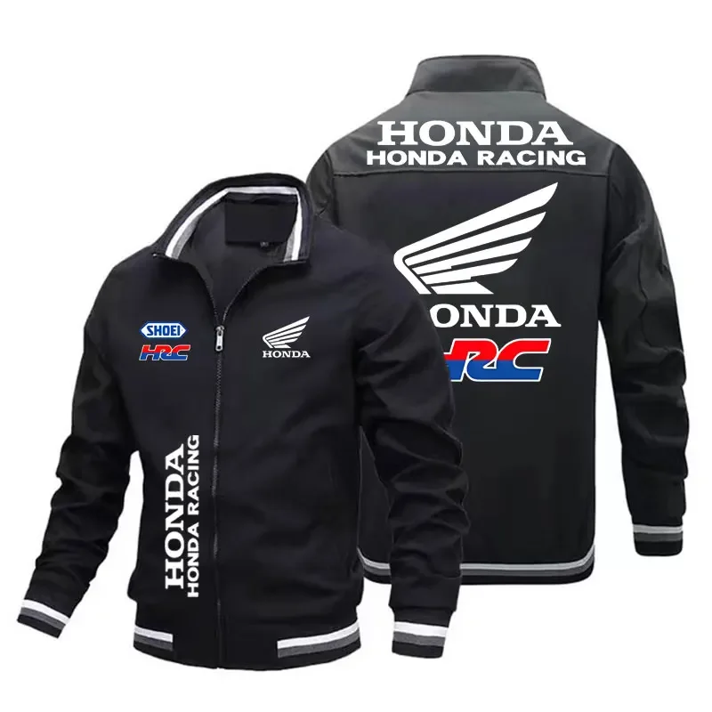 

Мужская уличная куртка на молнии с принтом Honda Racing, модная повседневная спортивная одежда для езды на мотоцикле, женский топ